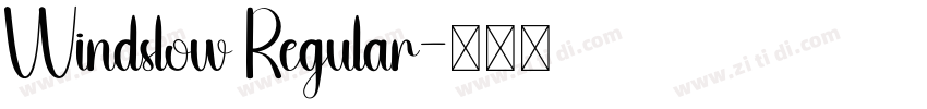 Windslow Regular字体转换